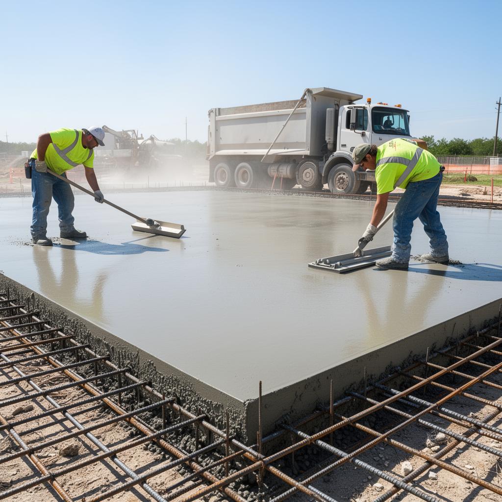 Commercial Slab Pour — Urban Stone concrete project in Conroe, TX